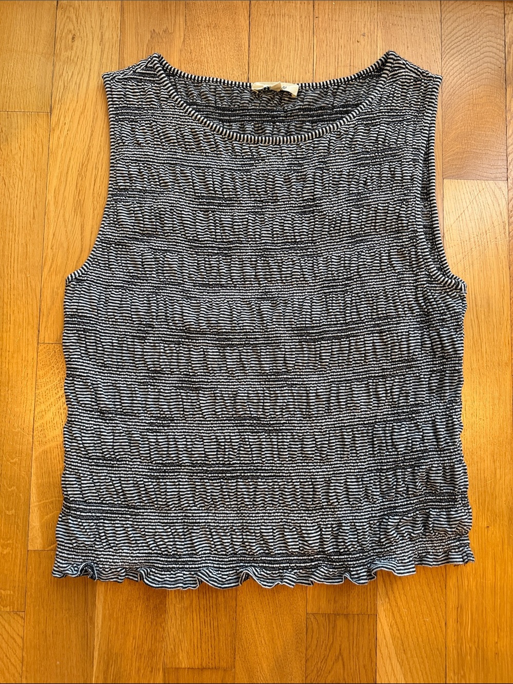 Madewell Smocked Boatneck Tank